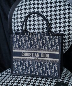 DIOR BOOKTOTE - SMALL - DEEP BLUE - CANVAS