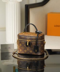 LV VANITY PM  - BROWN - MONOGRAM CANVAS - GOLD