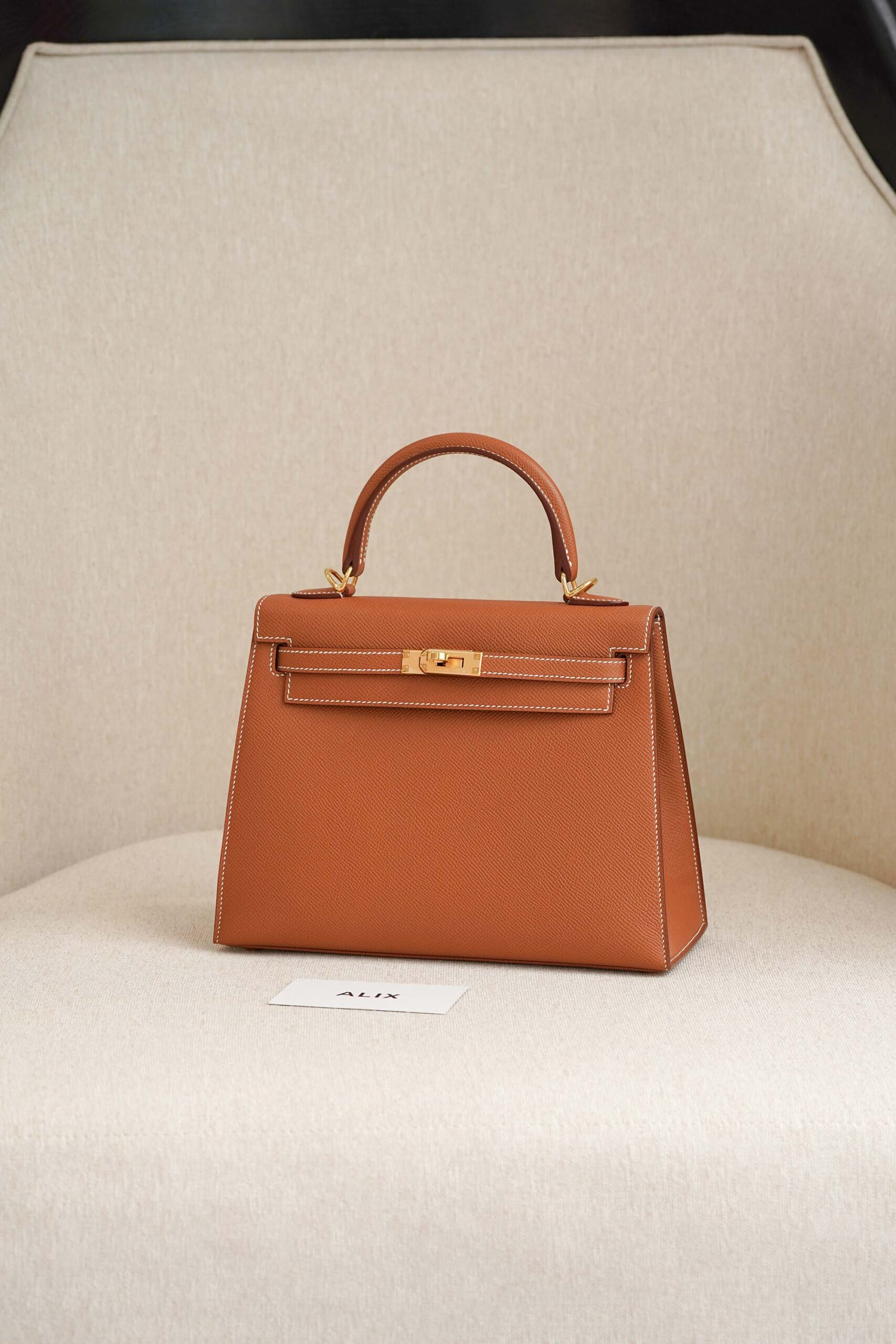 HERMES KELLY - 25 - GOLD - EPSOM - GHW