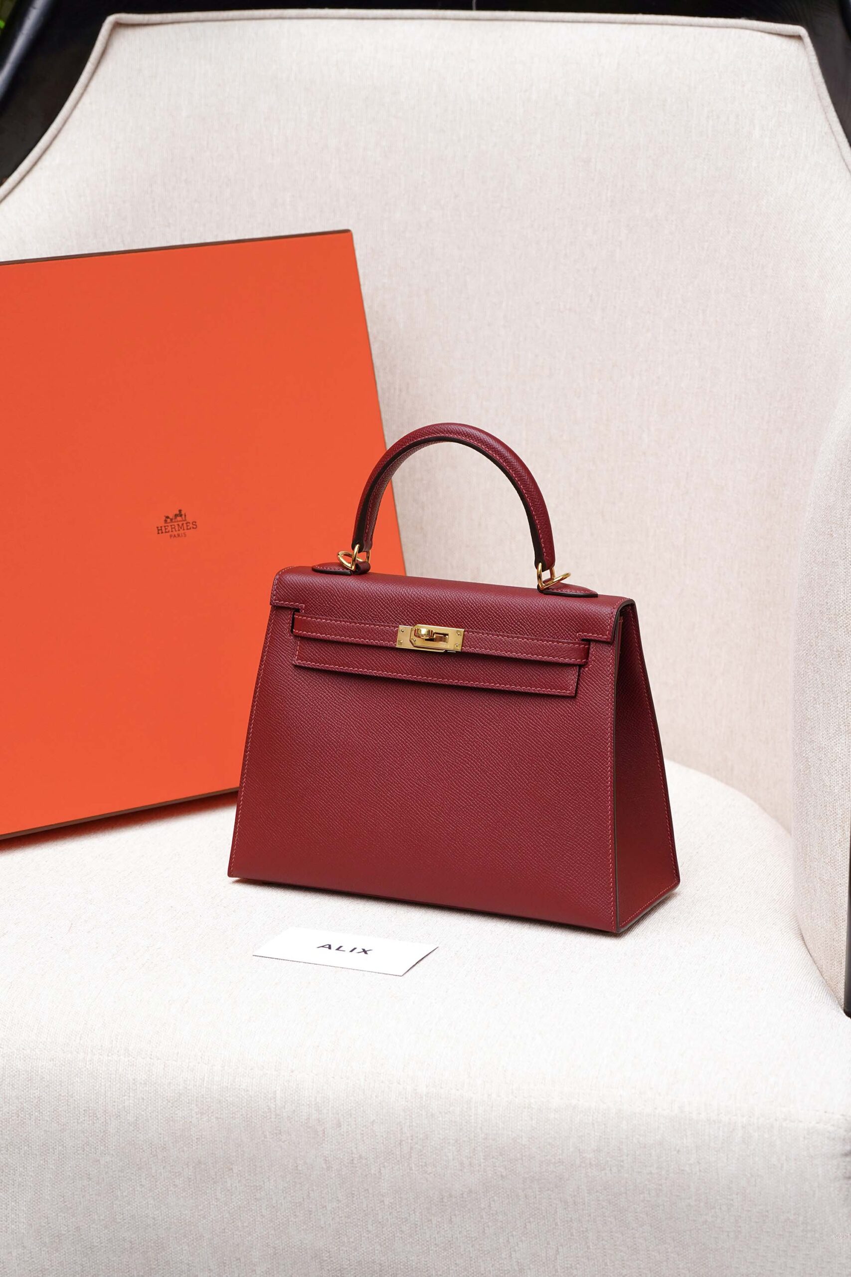 HERMES KELLY - 25 - ROUGE H - EPSOM - GHW