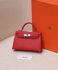HERMES KELLY - MINI - ROUGE CASAQUE - EPSOM - PHW