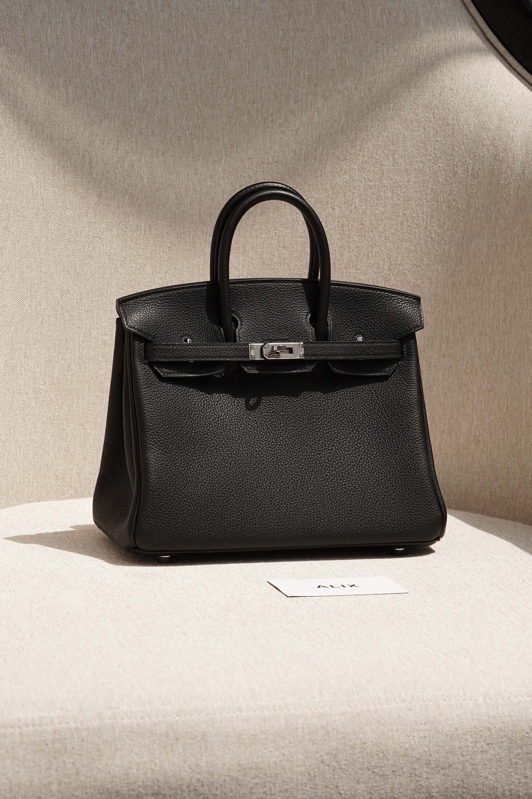 HERMES BIRKIN - 25 - NOIR - TOGO - PHW