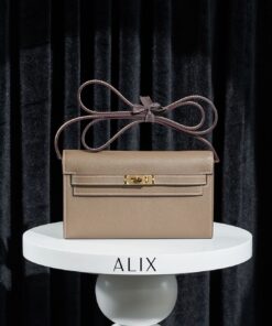 HERMES KELLY TO GO - ETOUPE - EPSOM - GOLD