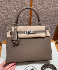 HERMES KELLY - 25 - ETOUPE - EPSOM - PHW