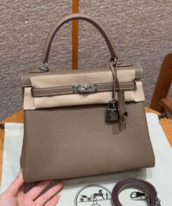 HERMES KELLY - 25 - ETOUPE - TOGO - PHW