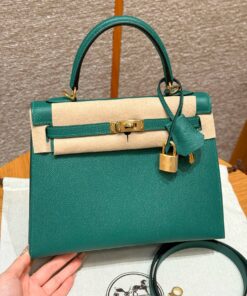 HERMES KELLY - 25 - MAKACHITE - EPSOM - GHW