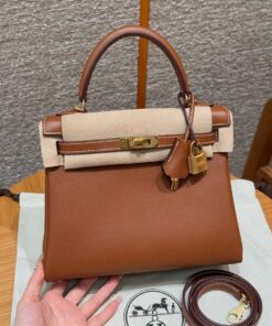 HERMES KELLY - 25 - GOLD - TOGO - GHW