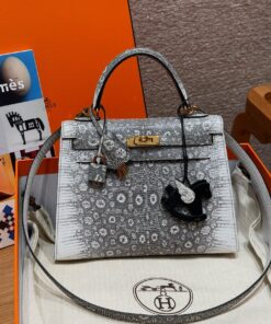 HERMES KELLY - 25 - OMBRE - LIZARD - GHW