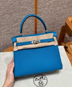 HERMES KELLY - 25 - BLUE FRIDA - TOGO - PHW
