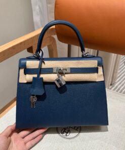 HERMES KELLY - 25 - DEEP BLUE - EPSOM - PHW