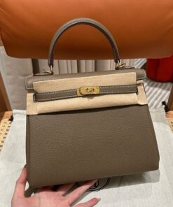 HERMES KELLY – 25 – ETOUPE – TOGO – GHW