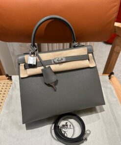 HERMES KELLY – 25 – ETAIN – CHÈVRE – PHW