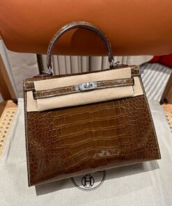 HERMES KELLY - 25 - FICELLI - ALLIGATOR - PHW