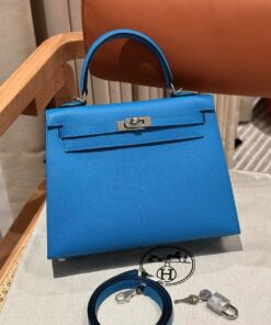 HERMES KELLY - 25 - BLUE FRIDA - EPSOM - PHW