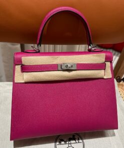 HERMES KELLY - 25 - ROSE PURPLE - EPSOM - PHW