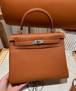 HERMES KELLY - 25 - GOLD - TOGO - PHW