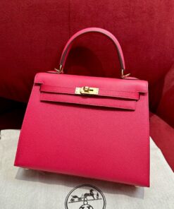 HERMES KELLY - 25 - ROSE EXTRÊME - EPSOM - GHW