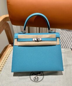 HERMES KELLY - 25 - BLUE DU NORD - EPSOM - PHW
