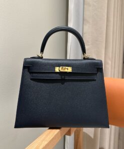 HERMES KELLY - 25 - BLUE INDIGO - EPSOM - GHW