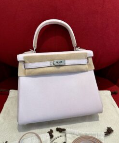 HERMES KELLY - 25 - MAUVE PALE - SWIFT - PHW