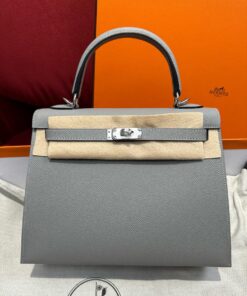 HERMES KELLY - 25 - VERT AMANDE - EPSOM - PHW