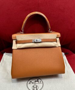 HERMES KELLY - 25 - GOLD - TOGO & NILOTICUS - PHW