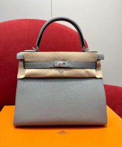 HERMES KELLY - 25 - GRIS MOUETTE - TOGO - PHW