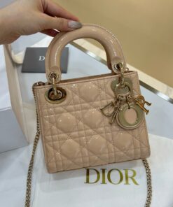 DIOR LADY - MINI - POWDER BEIGE - CALFSKIN - GOLD