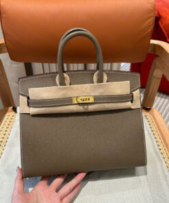 HERMES BIRKIN - 25 - ETOUPE - EPSOM - GHW