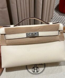 HERMES KELLY POCHETTE - NATA - SWIFT - PHW