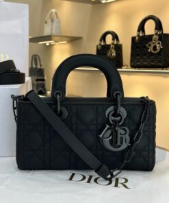 DIOR LADY D-JOY – SMALL – SO BLACK – LAMBSKIN – BLACK