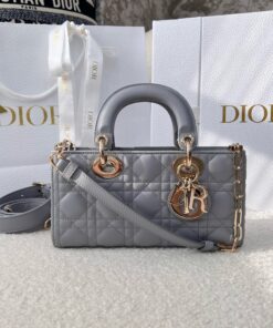 DIOR LADY D-JOY - SMALL - DREAM GRAY - GOLD