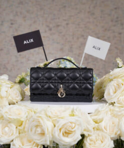 DIOR MISS MINI BAG - BLACK - LAMBSKIN - PALE GOLD