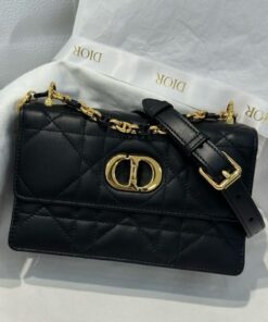 DIOR MISS CARO - MINI - BLACK - LAMBSKIN - GOLD