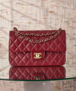 CHANEL CLASSIC - 23 - BURGUNDY - CAVIAR - GOLD CHAMPAGNE