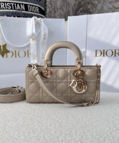DIOR LADY D-JOY – SMALL – BISCUIT – GOLD