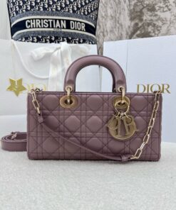 DIOR LADY D-JOY - MEDIUM - PEONY PINK - LAMBSKIN - GOLD