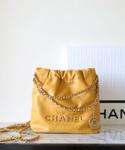 CHANEL 22 - MINI - GOLD - SHINY CALFSKIN - GOLD