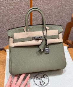 HERMES BIRKIN - 25 - SAUGE - TOGO - PHW