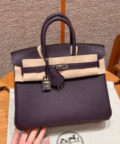 HERMES BIRKIN - 25 - RAISIN - TOGO - PHW