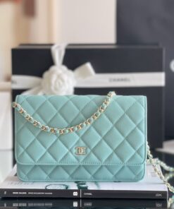 CHANEL WOC - LIGHT GREEN - CAVIAR - GOLD CHAMPAGNE
