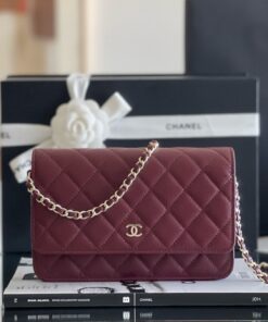 CHANEL WOC - BURGUNDY - CAVIAR - GOLD CHAMPAGNE