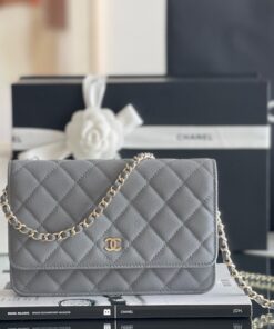 CHANEL WOC - GREY - CAVIAR - GOLD CHAMPAGNE