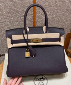 HERMES BIRKIN - 30 - RAISIN - TOGO - GHW