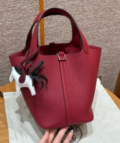 HERMES PICOTIN - 18 - ROUGE GRENAT - CLEMENCE - PHW