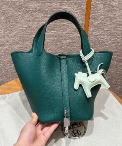 HERMES PICOTIN - 18 - MALACHITE - CLEMENCE - PHW