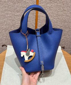 HERMES PICOTIN - 18 - BLUE ELECTRIC - CLEMENCE - PHW