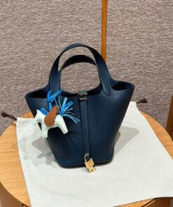 HERMES PICOTIN - 18 - DEEP BLUE - CLEMENCE - GHW