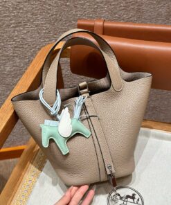 HERMES PICOTIN - 18 - GRIS TOURTELLE - CLEMENCE - PHW