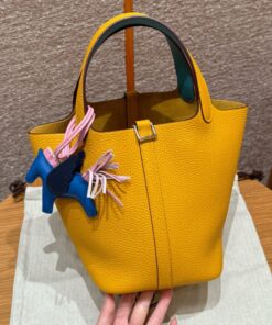 HERMES PICOTIN – 18 – JAUNE AMBRE & CELESTE – CLEMENCE & SWIFT  – PHW